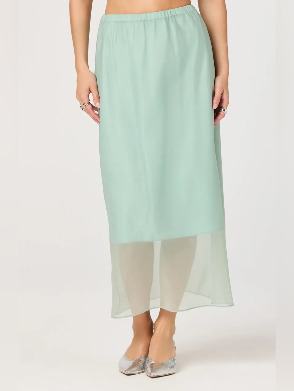 ASTR
KEYARA SHEER SKIRT | MINT